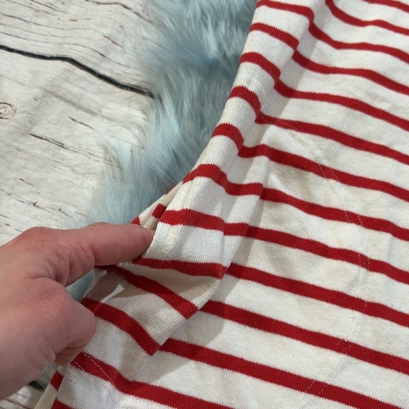 Anthropologie Maeve Rochelle Striped Red White Tee Dress sz S - Picture 7 of 11